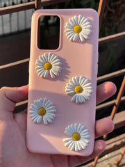 Oppo "F19" Flower Back Silicone Case - Pink