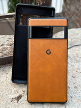 Google Pixel "6 Pro" Premium Leather Texture Case - Orange