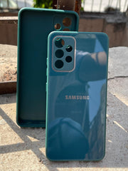 Samsung Galaxy "A32 (4G)" Tempered Glass "Chrome" Case - Green