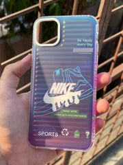 iPhone "11 Pro Max" Rainbow Translucent Case - Nike