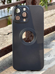 iPhone "13 Pro Max" Camera Glass Silicone Case - Black