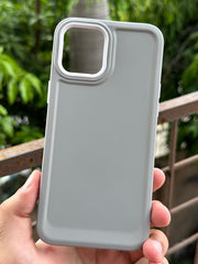 iPhone "12 Pro Max" Silicone "Camera Ring Retractable" Case - Gray
