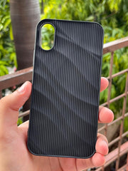 iPhone “X/XS” Premium Silicone “Wavy” Case - Black
