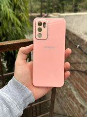 Oppo "A16" Tempered Glass "Chrome" Case - Pink