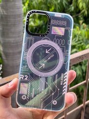 iPhone "12/12 Pro" Translucent Circuit Case - Black