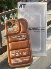 iPhone "13 Pro" Premium Leather Puffer Case - Brown