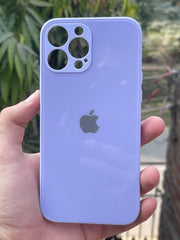iPhone "13 Pro Max" Tempered Glass "Solid" Case - Lilac