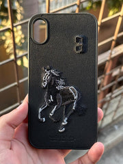 iPhone "XR" Polo Embroidered Case - Black