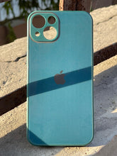 iPhone "13" Tempered Glass "Chrome" Case - Green
