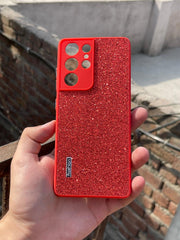 Samsung Galaxy "S21 Ultra" Glitter Sparkle Case - Red