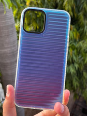 iPhone "12 Pro Max" Rainbow Translucent Case - Blue