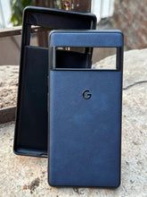 Google Pixel "6 Pro" Premium Leather Texture Case - Blue