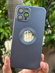 iPhone "12 Pro Max" Camera Glass Silicone Case - Dark Blue