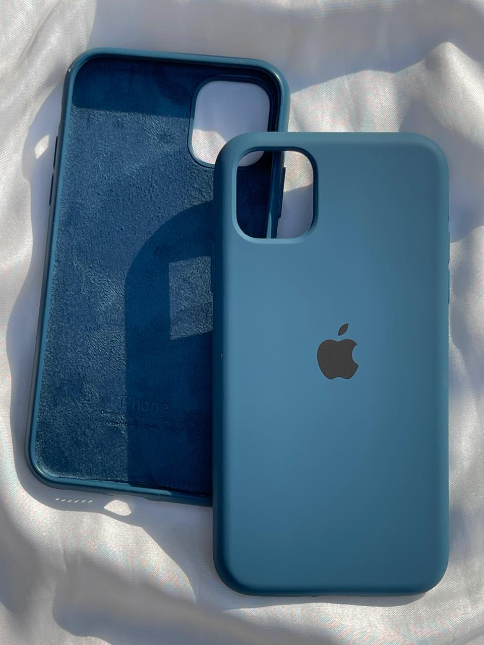 For Iphone Apple Iphone 11 Silicone Case Blue Apple Silicone Case