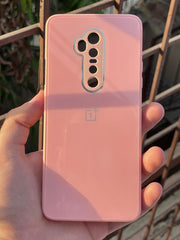 OnePlus "7 Pro/ 7T Pro/7T Pro McLaren" Tempered Glass "Chrome" Case - Pink