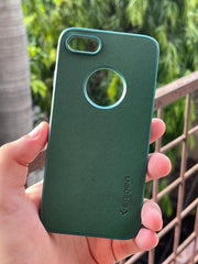 iPhone "7/8" Spigen Rugged Texture "LOGO-CUT" Case - Green