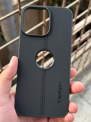 iPhone "16 Pro Max" Spigen Premium Woven Stitched Case - Black