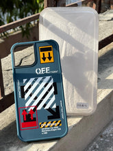 iPhone "13/14" Premium Grade Silicone "OFF-WHITE" Case - Blue