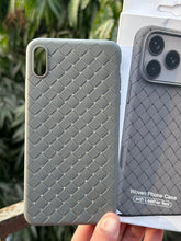 iPhone "XS Max" Premium Woven "Leather Feel" Case - Gray