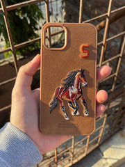 iPhone "11 Pro Max" Polo Embroidered Case - Brown