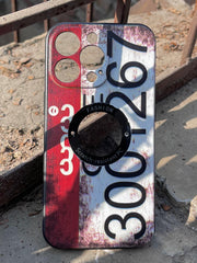 iPhone "13 Pro" Silicone "Retro" Edition Case - Maroon & Gray