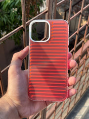iPhone "13 Pro Max" Rainbow Translucent Case - Red