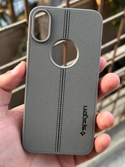 iPhone "XR" Spigen Premium Woven Stitched Case - Gray