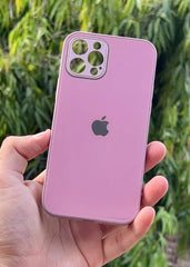 iPhone "12 Pro" Tempered Glass "Chrome" Case - Purple