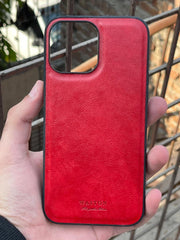 iPhone "13 Pro Max" Watson Premium Leather Case - Red