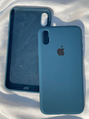 iPhone "XS Max" Silicone Case "Teal Blue"
