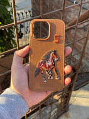 iPhone "15 Pro Max" Polo Embroidered Case - Brown
