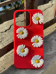 iPhone "13 Pro" Silicone "Flower Back" Case
