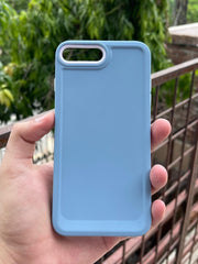 iPhone "7/8 Plus" Silicone "Camera Ring Retractable" Case - Sierra Blue