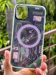 iPhone "11" Translucent Circuit Case - Black