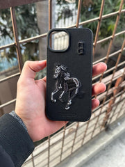 iPhone "13/14" Polo Embroidered Case - Black