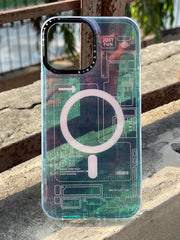 iPhone "13 Pro Max" Translucent Circuit Case - Green