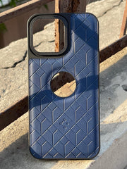 iPhone "14 Pro Max" Spigen Premium Leather Case - Blue