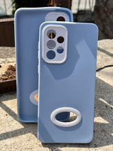 Samsung Galaxy "A33" Silicone "Holo Camera Ring" Case - Light Blue
