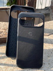 Google Pixel "9 Pro" Premium Leather Texture Case - Black