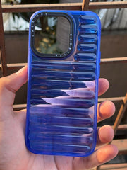 iPhone "14 Pro" Translucent Jump Style Silicone Case - Navy Blue