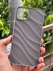 iPhone “11 Pro Max” Premium Silicone “Wavy” Case - Gray