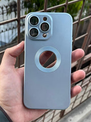 iPhone "14 Pro Max" Camera Glass Silicone Case - Sierra Blue