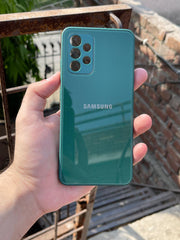 Samsung Galaxy "A32 (4G)" Tempered Glass "Solid" Case - Green