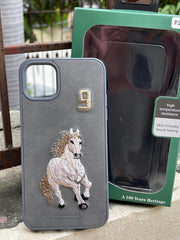 iPhone "11 Pro Max" Polo Embroidered Case - Gray