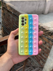 Samsung Galaxy "A72 Fidget Stress Release Pop-Up Case - Green & Pink