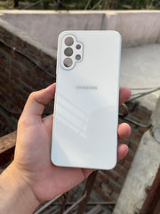 Samsung Galaxy "A13" Tempered Glass "Chrome" Case - White