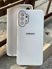 Samsung Galaxy "A13" Tempered Glass "Chrome" Case - White