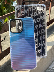 iPhone "14 Pro Max" Rainbow Translucent Case - Blue