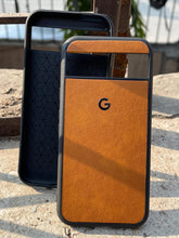 Google Pixel "8" Premium Leather Texture Case - Orange