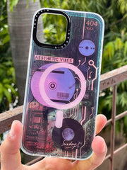 iPhone "12 Pro Max" Translucent Circuit Case - Purple